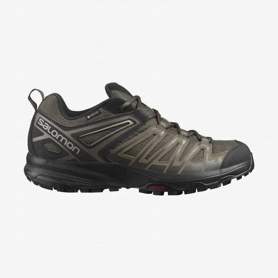 Salomon X Crest Gore-tex Turisticka Obuv Panske Olivovo Zelená |AYT7441GM|